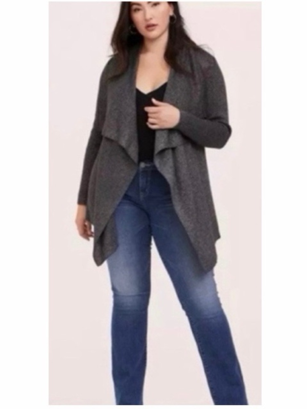Torrid Ribbed‎ Shawl Collar Cardigan Sweater